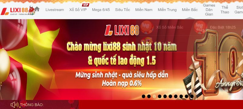 Nhà Cái Lixi88 Đẳng Cấp Với Đủ Loại Hình Xổ Số, Game Cá Cược